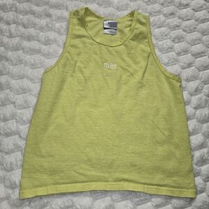 Vintage 90s Nike Neon yellow Tank Top Girls size L